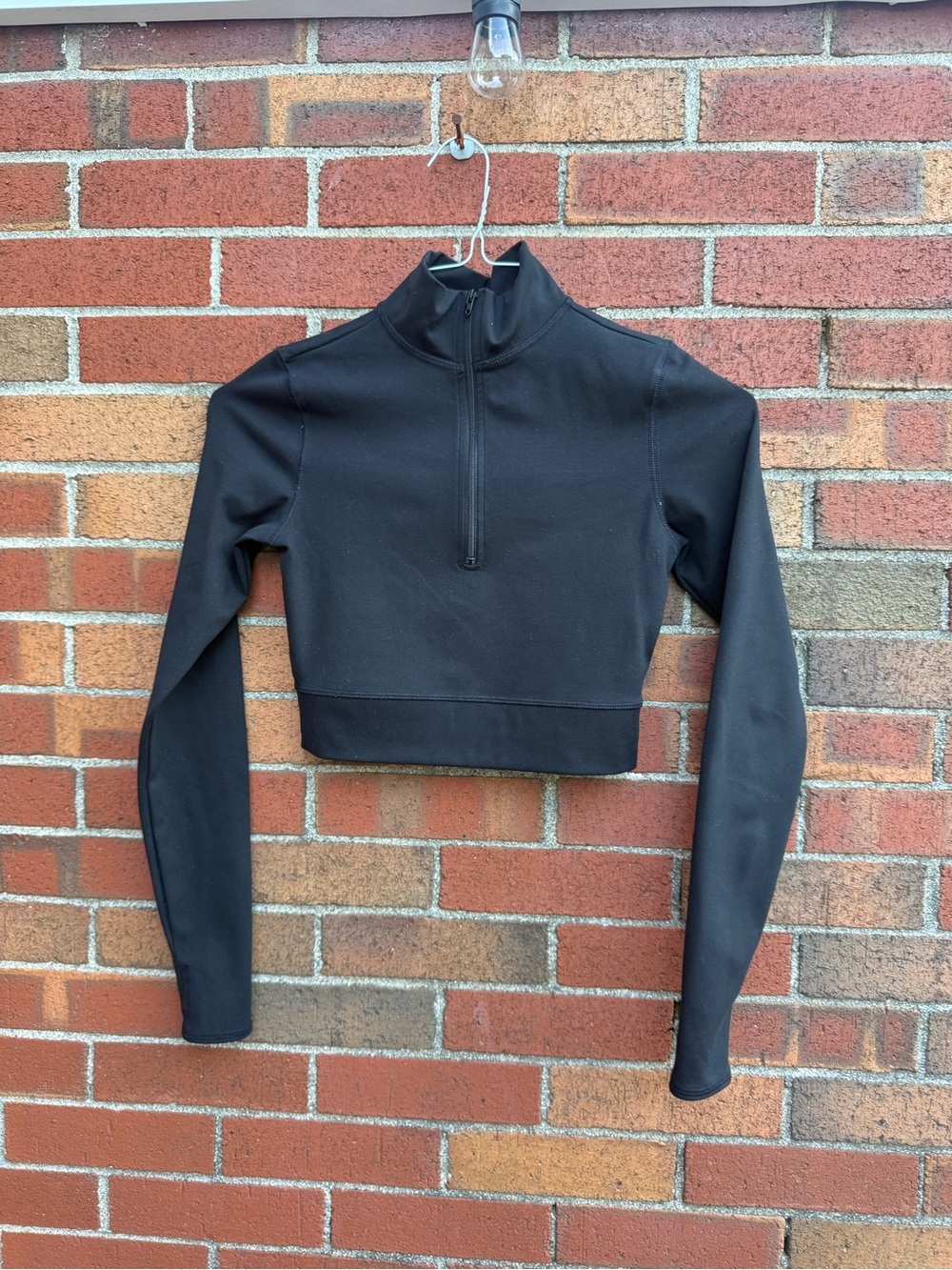 Wild Fable ButterBliss Black Cropped Half Zip Athletic Pullover XS